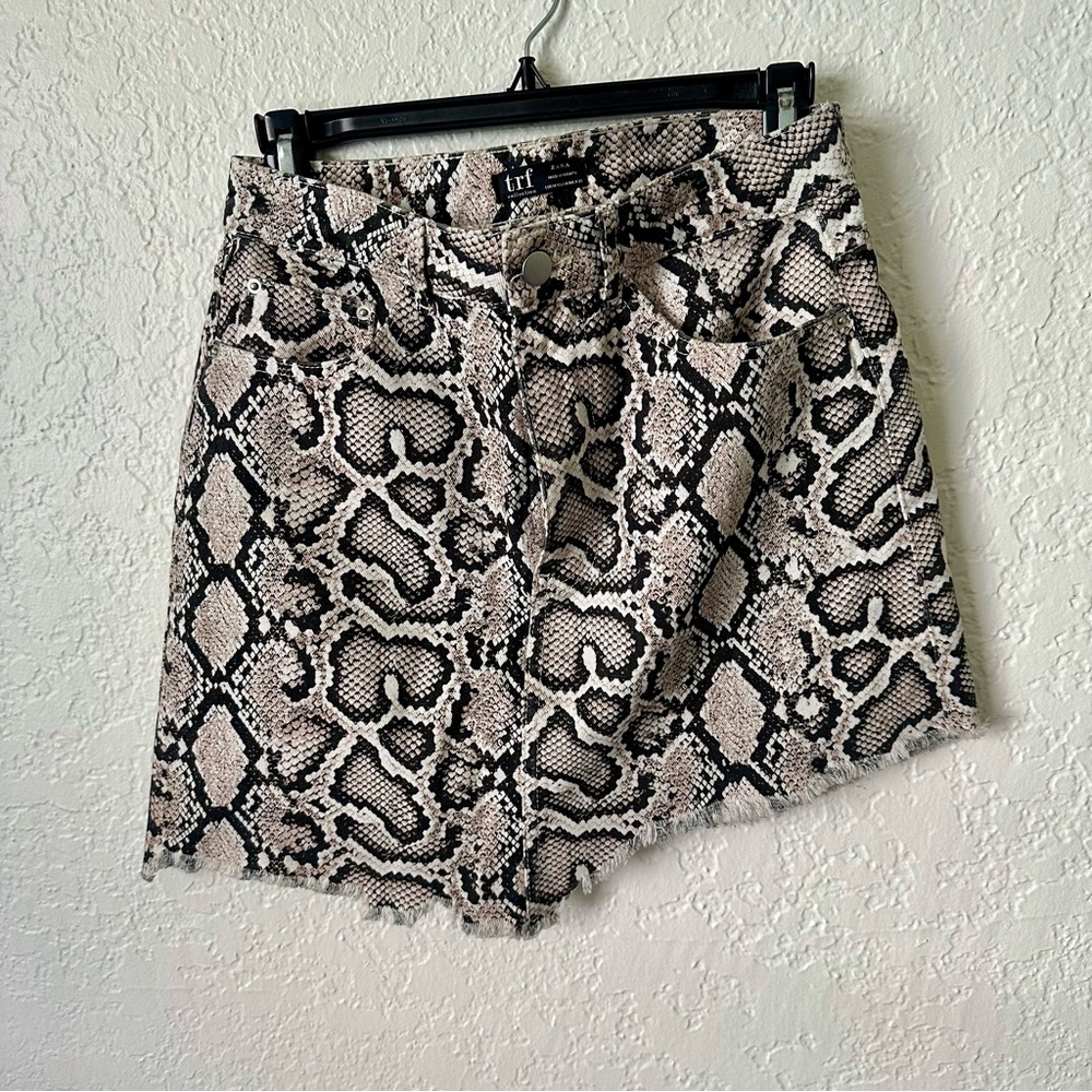 Zara I Asymmetrical Denim Mini Skirt